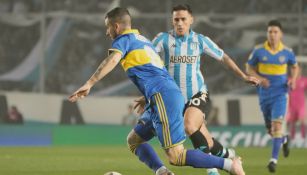 Benedetto durante un partido con Boca Jrs.