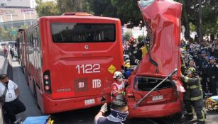 Accidente en Metrobús de la Ciudad de México