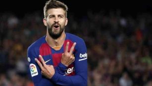 Piqué en partido con Barcelona