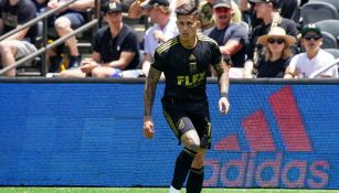 Brian Rodríguez durante un partido con LAFC