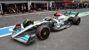 Monoplaza de Hamilton tras su toque con Alonso