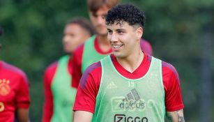 Jorge Sánchez en entrenamiento con Ajax