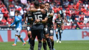 Toluca en festejo de gol