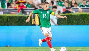 Andrés Guardado durante un partido de México