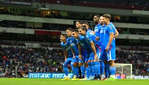 Cruz Azul en el partido vs Rayados en el Azteca 