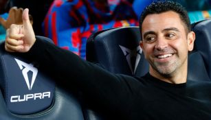 Xavi en un partido del Barcelona