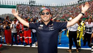 Sergio 'Checo' Pérez con Red Bull en el GP de México