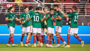 Tricolor en un partido previo a la Copa del Mundo