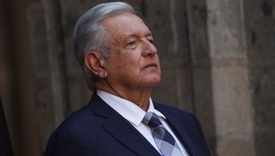 López Obrador en el Palacio Nacional 