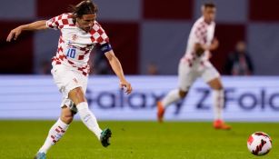 Luka Modric en partido con Croacia