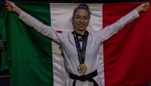 Daniela Souza celebra el Oro para México en taekwondo