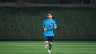 Messi en entrenamiento con Argentina