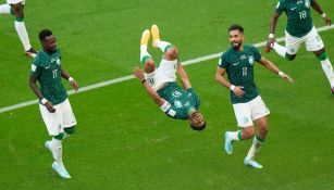 Arabia saudita tras vencer a Argentina