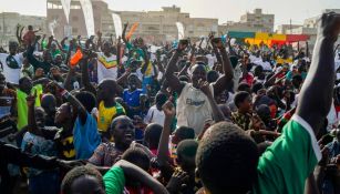 Aficionados festejan en Senegal