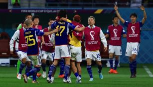 Japón en celebración de gol