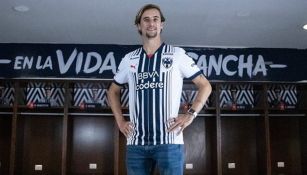 Jordi Cortizo en su presentación con Rayados