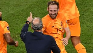 Daley Blind festejó con su padre el gol que le hizo a Estados Unidos