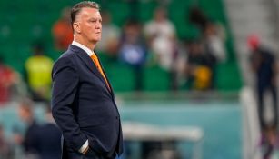 Van Gaal en un partido de Países Bajos