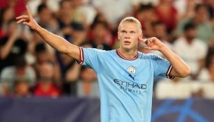 Erling Haaland festeja gol con Manchester City