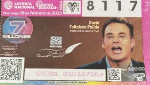 David Faitelson presume aparecer en billete de lotería