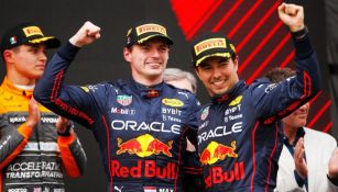 Checo Pérez y Verstappen en un GP de la F1