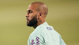 Dani Alves durante un entrenamiento de Brasil previo al Mundial