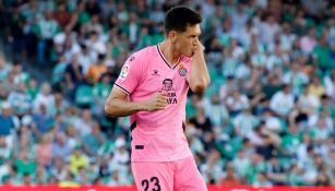 César Montes celebrando su gol ante el Betis