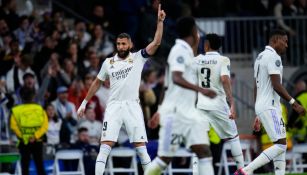 Benzema festeja uno de sus tantos goles