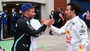 Bottas aprovechó el parón para aconsejar a Pérez 