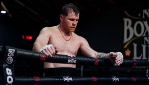 Canelo durante un entrenamiento