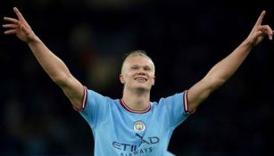 Erling Haaland festejando su gol ante el West Ham