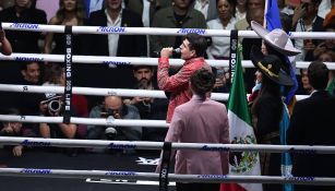 Beto Vega interpretó el Himno Nacional Mexicano previo a la pelea Canelo vs Ryder