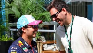 Checo Pérez y Juan Martín del Potro en el GP de Miami