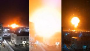 Momento de la explosión en Uzbekistán 