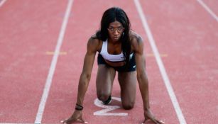 La atleta posa para una fotografía