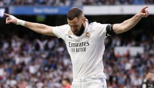 Benzema celebrando el primer gol del Real Madrid