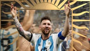 Leo Messi luego de ganar el Mundial con Argentina