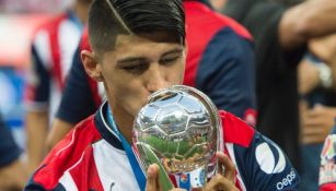 Alan pulido cuando fue campeón con Chivas en 2017