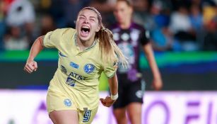 Katty Martínez celebrando su gol en la Final ante Pachuca