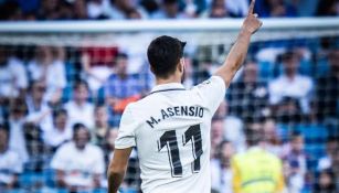 Marco Asensio en un partido con el Real Madrid