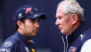 Helmut Marko y Checo Pérez