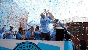 Phil Foden celebró el título de campeón con el City