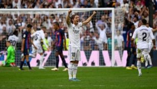 Luka Modric celebra un triunfo del Real Madrid