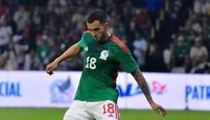 Luis Chávez durante un partido de México 