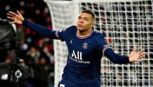 Kylian Mbappé luego de anotar con el PSG