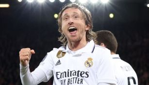 Luka Modric durante un partido con el Madrid