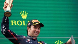 Checo celebra su podio en Austria