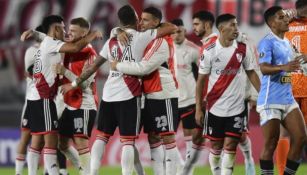 River Plate festejando la victoria 