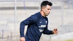 Jesús Molina durante un entrenamiento con los Pumas