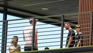 Messi y Antonela viendo la casa en Miami